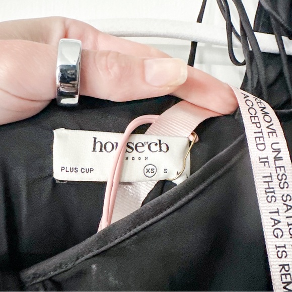 House of CB Ophelia Midi Dress Cutout Black Size XS Plus Cup NWT - Picture 8 of 16